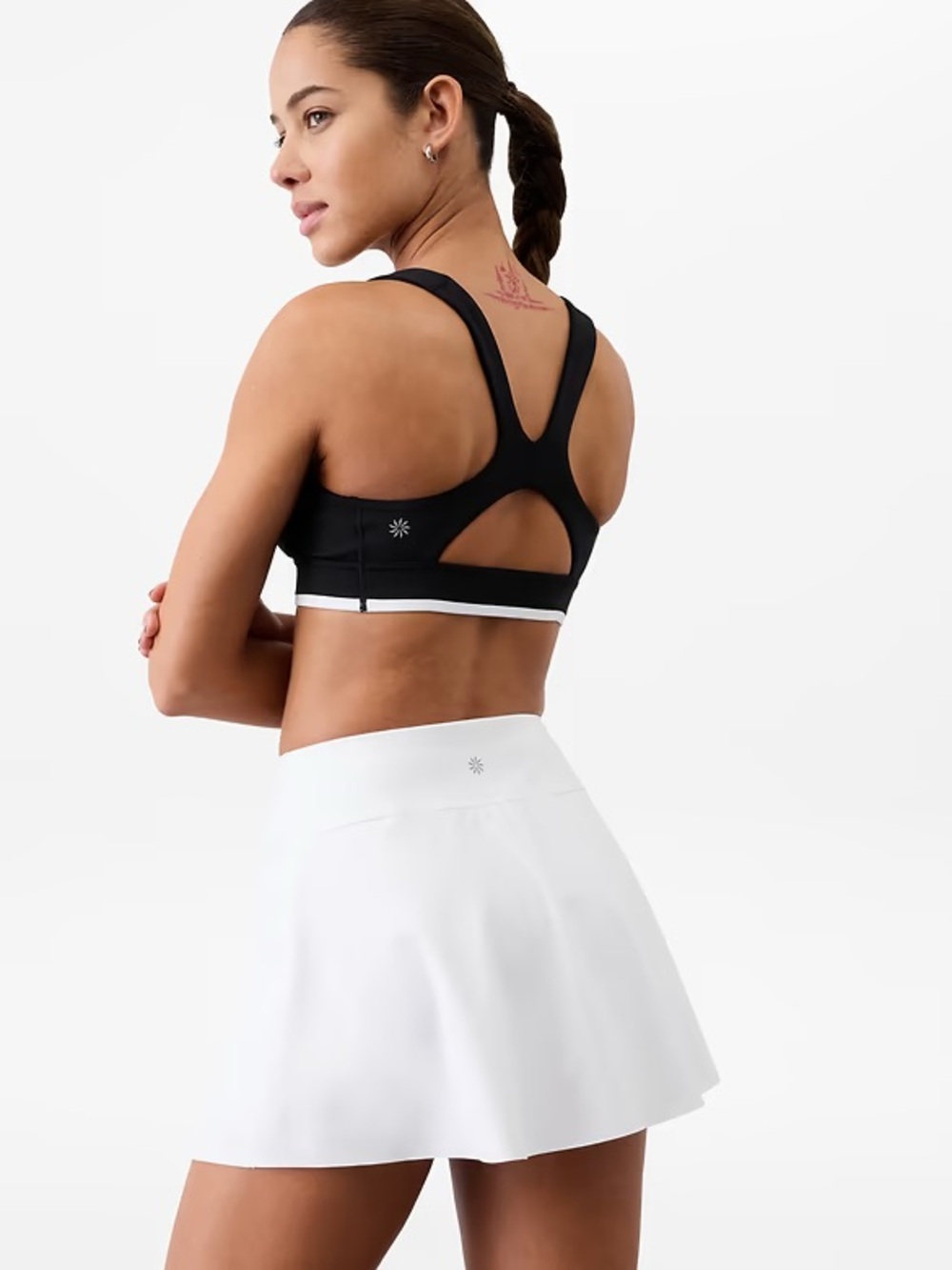 Athleta Ace Advantage High Rise 13.5" Skort, white, M